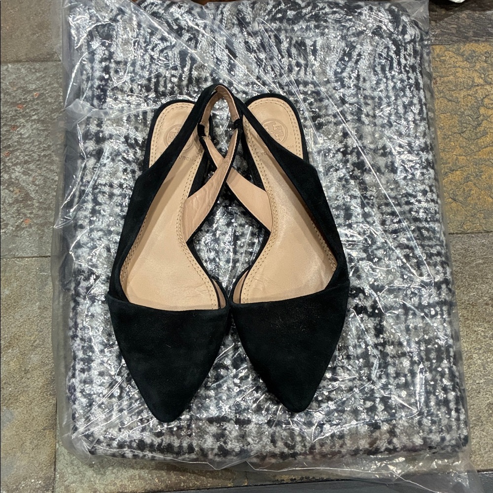 Tory Burch Black and Gold Sandals